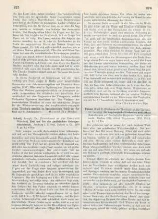 275-276 [Rezension] Schmid, Josef, Zeit und Ort der paulinischen Gefangenschaftsbriefe