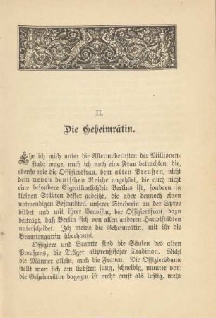 II. Die Geheimrätin