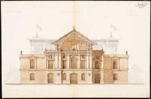 Sommertheater Monatskonkurrenz März 1878: Aufriss Vorderansicht 1:50