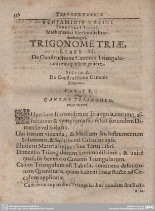 Trigonometriae, Liber II.