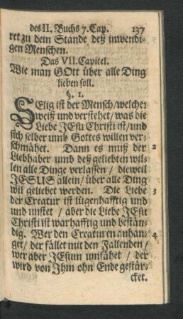 Das VII. Capitel. Wie man Gott über alle Ding lieben soll.