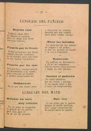 Lenguaje del mate