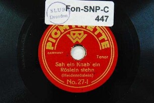 Sah ein Knab' ein Röslein stehn (Heidenröslein) : [Volkslied] / [Text: Johann Wolfgang von Goethe]
