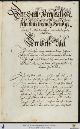 [12r - 53r] Der Statt Breysach Geschribne breüch und gewonheiten und derselben erleüterung in erbfählen.