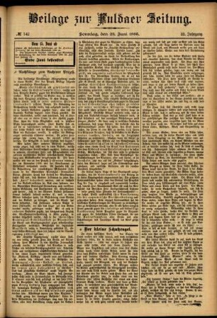 Zweite Ausgabe vom Sonntag, den 23. Juni 1895.