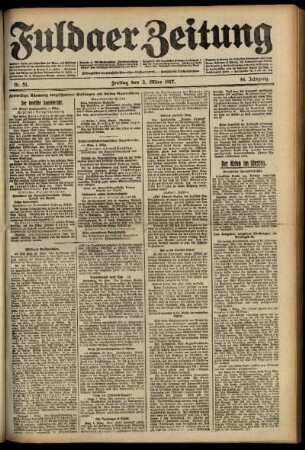 Ausgabe vom Freitag, den 02. März 1917.