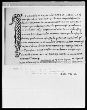 Eusebius Caesariensis, Historia Ecclesiastica — Initiale I(GITUR), Folio 109verso