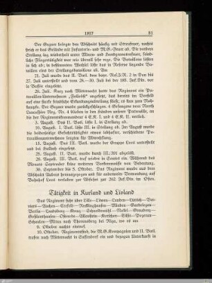 Tätigkeit in Kurland und Livland