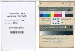 Entnazifizierung Peter Bruebach , geb. 02.04.1898 (Heizer)
