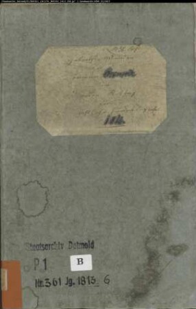 Zivilstandsregister der katholischen Gemeinde Oesterwiehe, Kreis Wiedenbrück (GAHT 1813) (Gemeinde: Katholische Gemeinde Oesterwiehe)