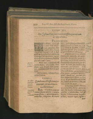 Caput XIV. De Casibus Conscientiae circa officia parentum ac liberorum.