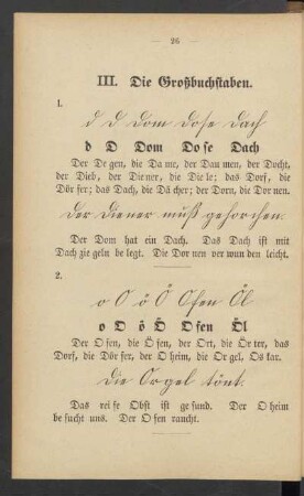 III. Die Großbuchstaben
