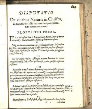 Propositio Prima. [bis XX.]