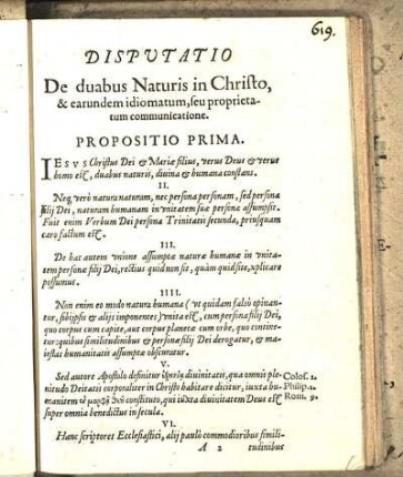 Propositio Prima. [bis XX.]