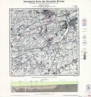 2434 4312 Hamm (Flözkarte), Geologische Karte des Deutschen Reiches