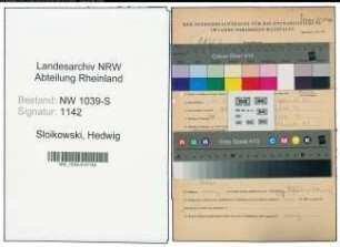 Entnazifizierung Hedwig Sloikowski , geb. 29.09.1920 ()