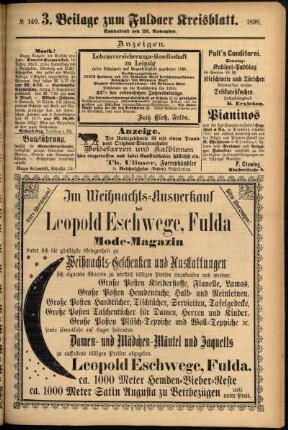 Dritte Ausgabe vom Samstag, den 26. November 1898.