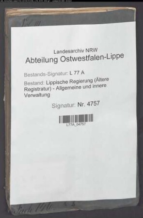 Ein- und Auswanderung (Generalia), Bd. 3