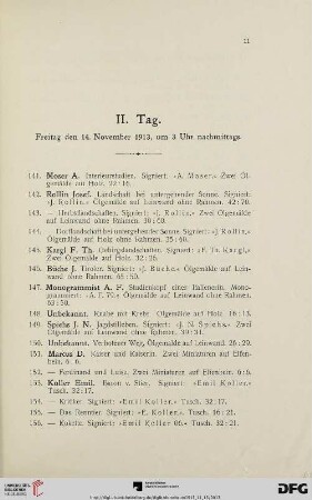 II. Tag (Nr. 141-245)
