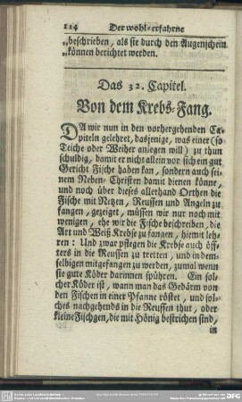 Das 32. Capitel. Von dem Krebs-Fang