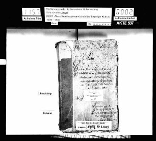 Verpflichtung des Alexander August von Einsiedel zum Kreishauptmann