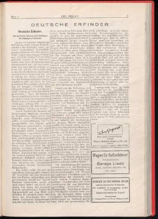 Deutsche Erfinder : Zum hundertsten Todestage Alois Senefelders. - Die Erfindung des Steindrucks.