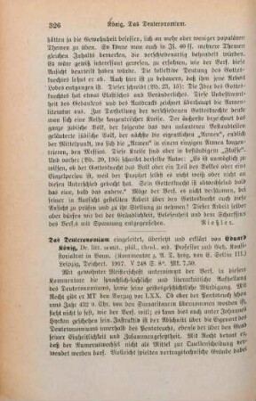 326-327 [Rezension] König, Eduard, Das Deuteronomium