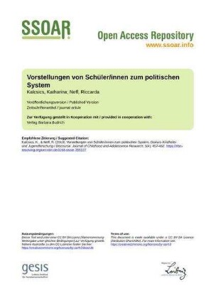 Vorstellungen von Schüler/innen zum politischen System