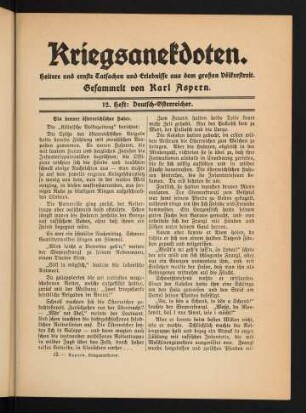 177-192, 12. Heft: Deutsch-Österreicher.