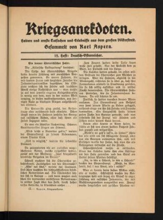 177-192, 12. Heft: Deutsch-Österreicher.
