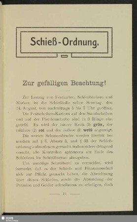 Schieß-Ordnung