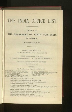 India Office Establishment