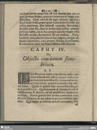Caput IV. De Objecto concionum funebrium