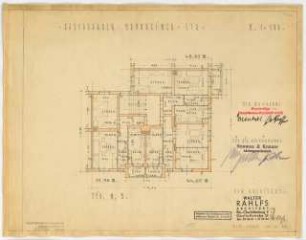Wohnhausbebauung Mannheimer Straße, Berlin-Wilmersdorf: Typ M.5: Grundriss Wohnung 1:100