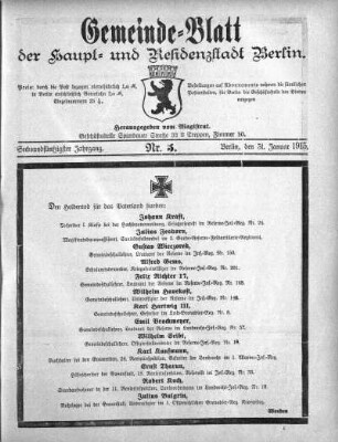 1915,5: Nr. 5, 31. Januar 1915