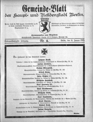 1915,5: Nr. 5, 31. Januar 1915