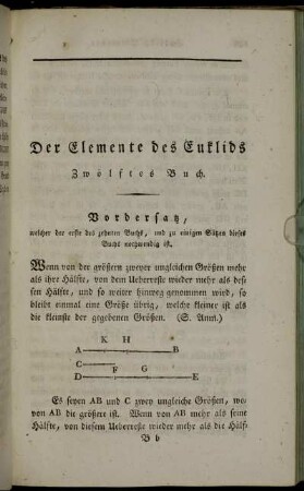 Der Elemente des Euklids : Zwölftes Buch