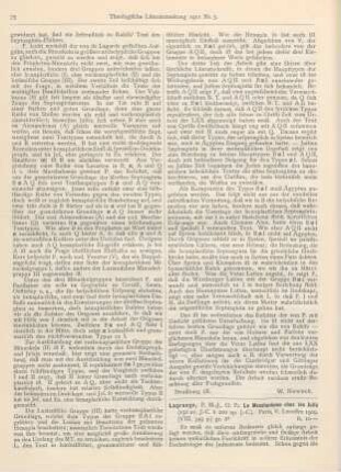 76-78 [Rezension] Lagrange, Marie-Joseph, Le Messianisme chez les Juifs