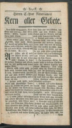 Herrn Caspar Neumanns Kern aller Gebete.