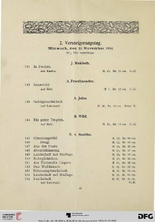 2. Versteigerungstag (Nr. 141-255)