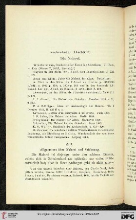 Sechzehnter Abschnitt: Die Malerei