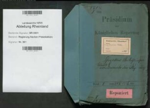Charakter-Verleihungen an Bürobeamte der Regierung. Specialia. Bd. 1