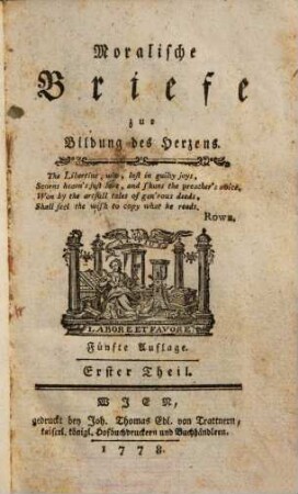Moralische Briefe zur Bildung des Herzens, 1