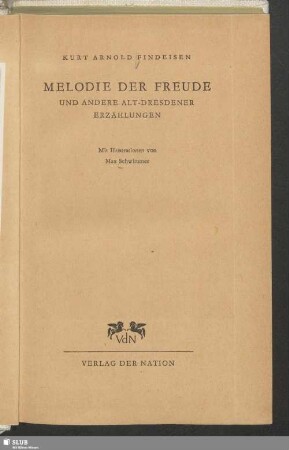 Melodie der Freude und andere Alt-Dresdener Erzählungen