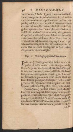 Cap. 12. De Christi passione, cruce, morte.