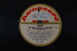 Arie der Gilda "Teurer Name, dessen Klang" : aus der Oper "Rigoletto" / (Verdi)