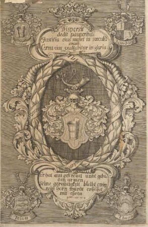Dispersit dedit pauperibus, Justitia eius manet in sœculu sœculi, Cornu eius exaltabitur in gloria.
