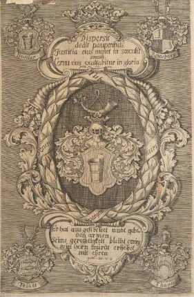 Dispersit dedit pauperibus, Justitia eius manet in sœculu sœculi, Cornu eius exaltabitur in gloria.