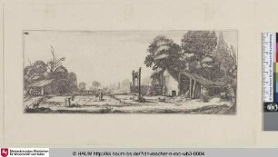 [Landschaft mit kleinem Bauernhof]