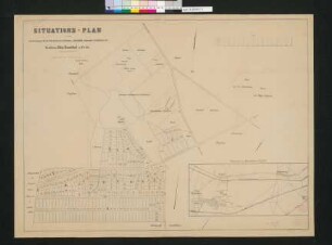 Situations-Plan von den mit den Bauparcellen des Rittergutsbesitzers Carstenn zu Lichterfelde grenzenden Grundstücken des Kaufmann Felix Rosenthal zu Berlin